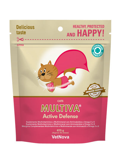🐾 MULTIVA® Active Defense for Cats – Refuerzo nutricional integral para gato