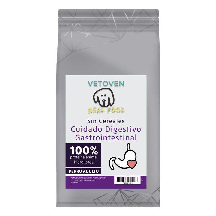 Pienso digestivo para perros con problemas gastrointestinales – Sin cereales, 100% proteína hidrolizada