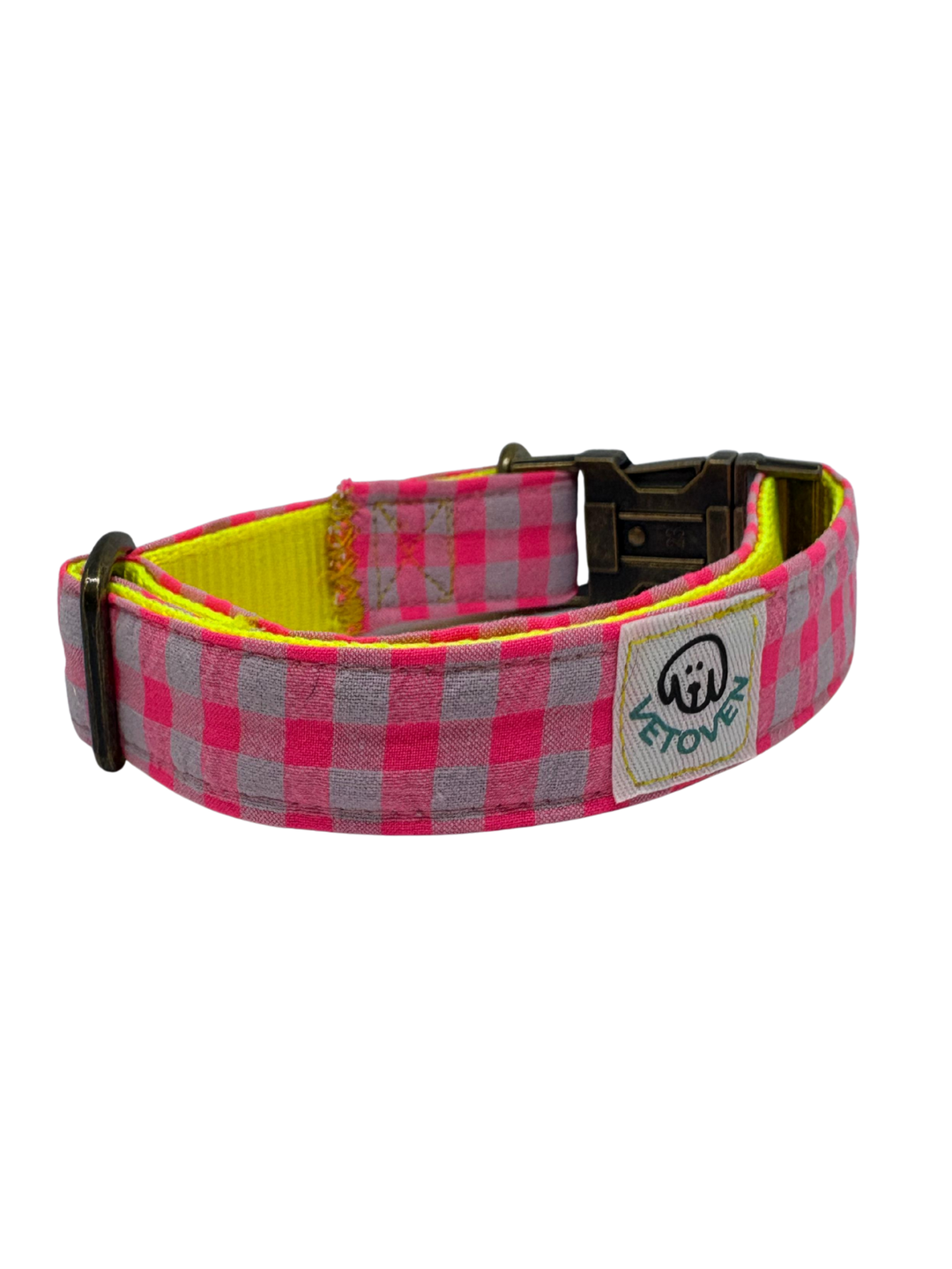 Collar para Perros Vichy Fruit 🍓  – Hecho a Mano y Diseñado por Veterinarios