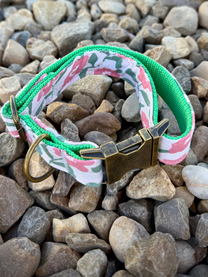 Collar para Perro “Campo de Rosas” – Paseos con Dulzura y Estilo Floral