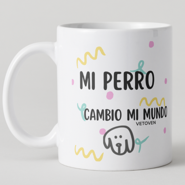 Taza de Cerámica "Mi Perro Cambió Mi Mundo" / "Mi Gato Cambió Mi Mundo" de Vetoven