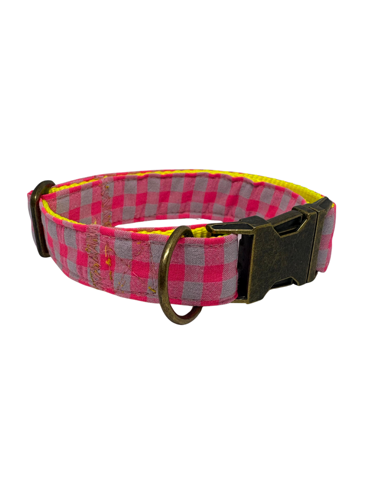Collar para Perros Vichy Fruit 🍓  – Hecho a Mano y Diseñado por Veterinarios