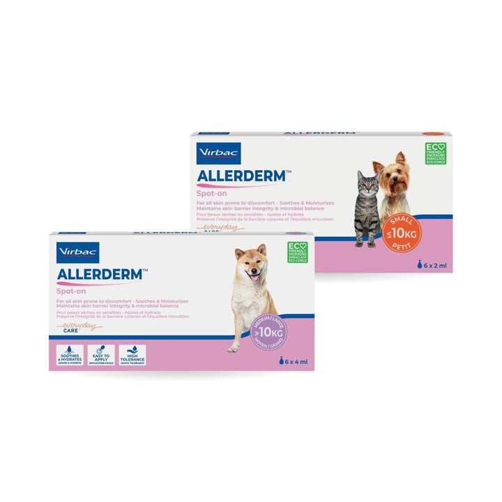 Allerderm Spot-On de Virbac – Cuidado Dermatológico para Perros y Gatos – Restaura la Barrera Cutánea y la Hidratación Natural