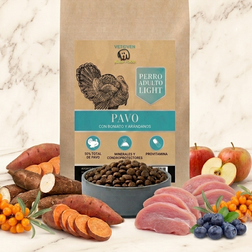 Pavo Light y Senior | Pienso para Perros (Control de Peso y Articulaciones)