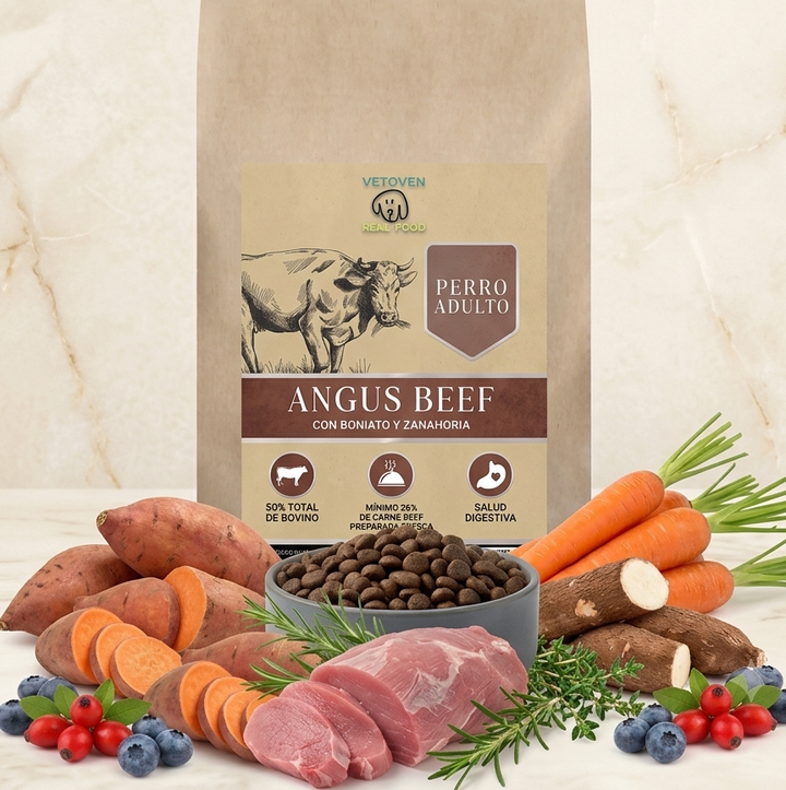 Ternera Angus y Boniato | Pienso Natural para Perros