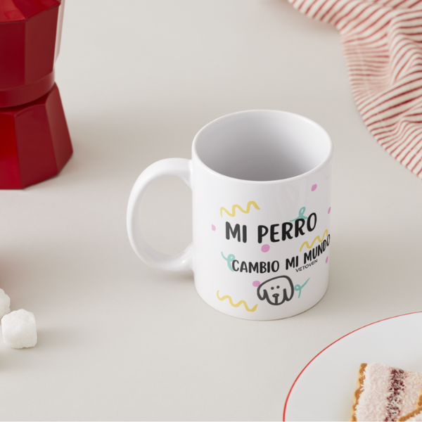 Taza de Cerámica "Mi Perro Cambió Mi Mundo" / "Mi Gato Cambió Mi Mundo" de Vetoven