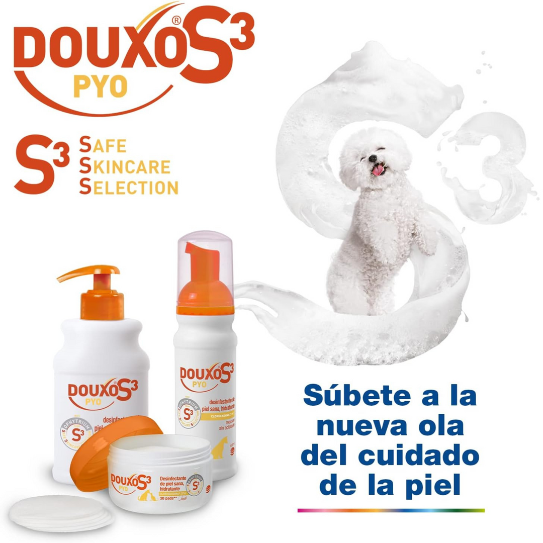 🐾 Douxo S3 Pyo Pads – Discos antisépticos para zonas localizadas en perros y gatos