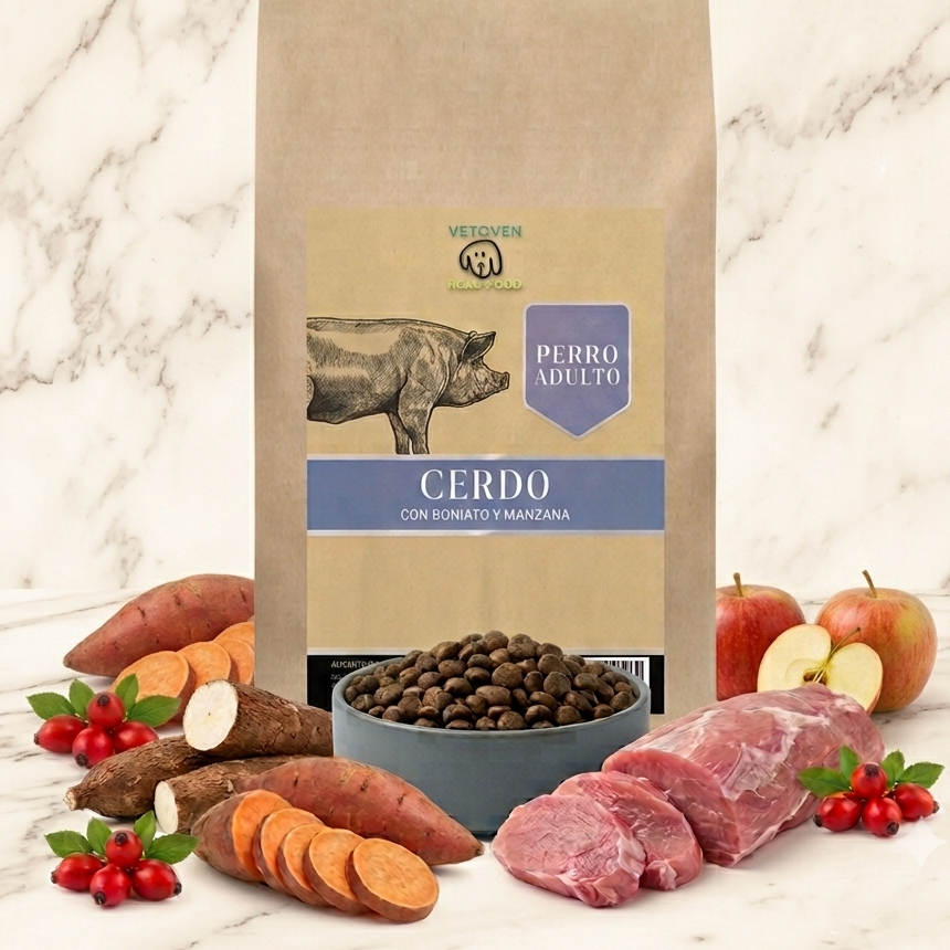 Cerdo, Boniato y Manzana | Pienso Natural Sin Cereales