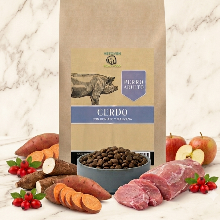 Cerdo, Boniato y Manzana | Pienso Natural Sin Cereales