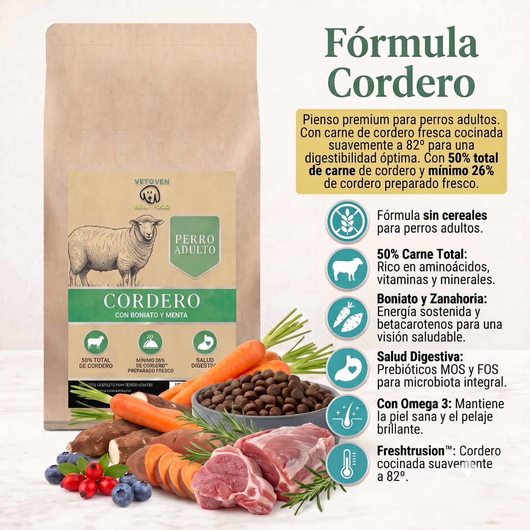 Cordero y Menta | Pienso Natural Sin Cereales