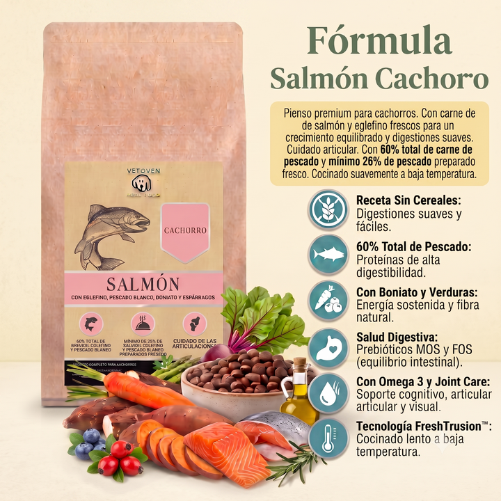 Salmón con Pescado Blanco para Cachorros | Desarrollo Saludable