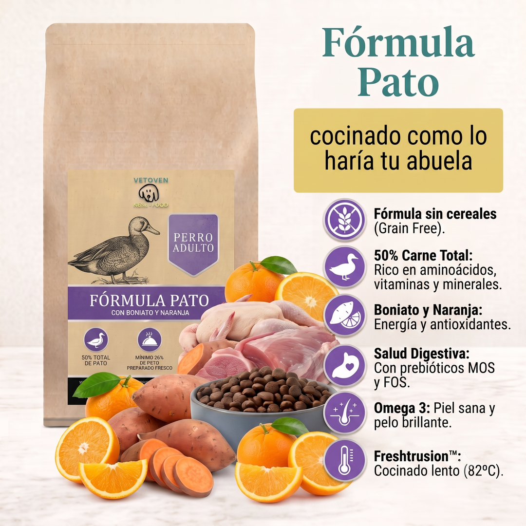 Vetoven Pato, Boniato y Naranja | Pienso Hipoalergénico Alta Digestibilidad