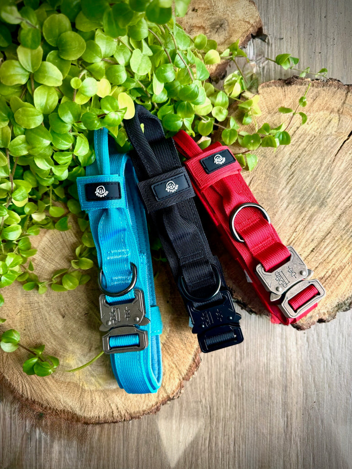 Collar para Perro “Rojo Volcán” – Potencia y Seguridad en Cada Paso