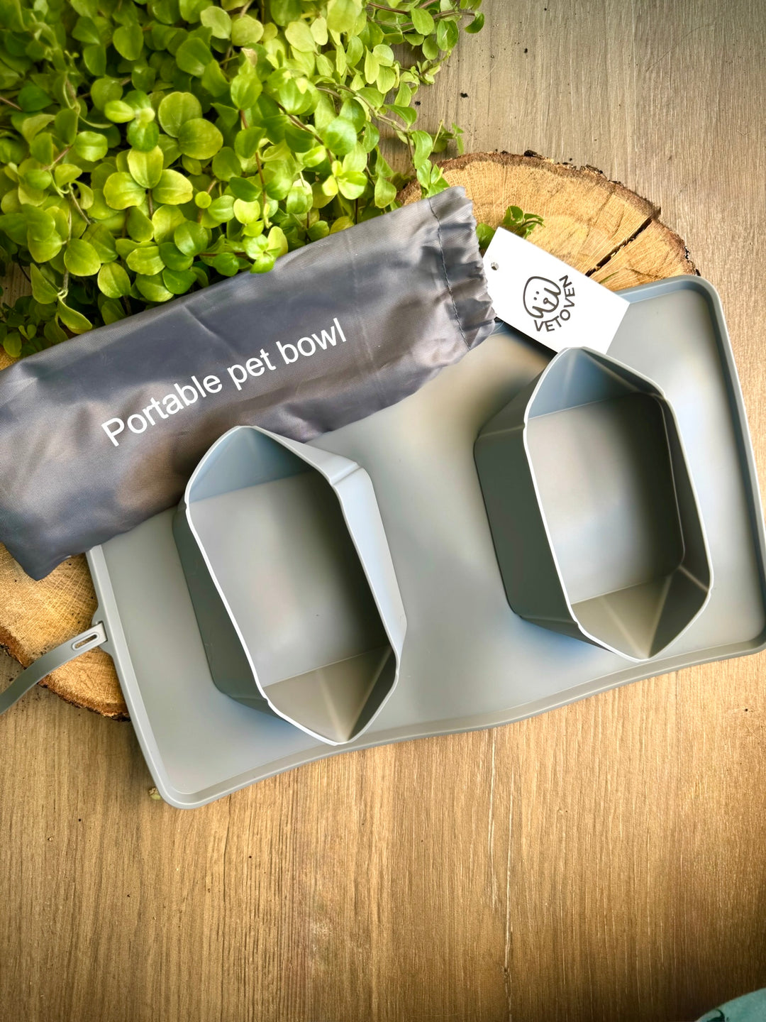 Comedero y bebedero de silicona orgánica plegable para perros - Ideal para viajes