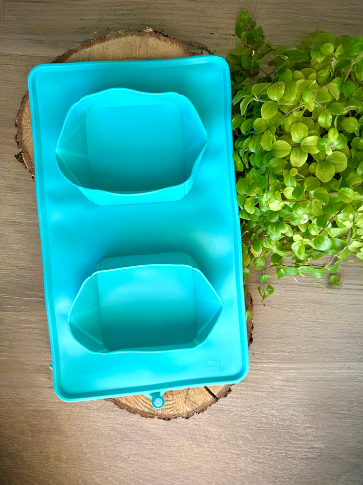 Comedero y bebedero de silicona orgánica plegable para perros - Ideal para viajes