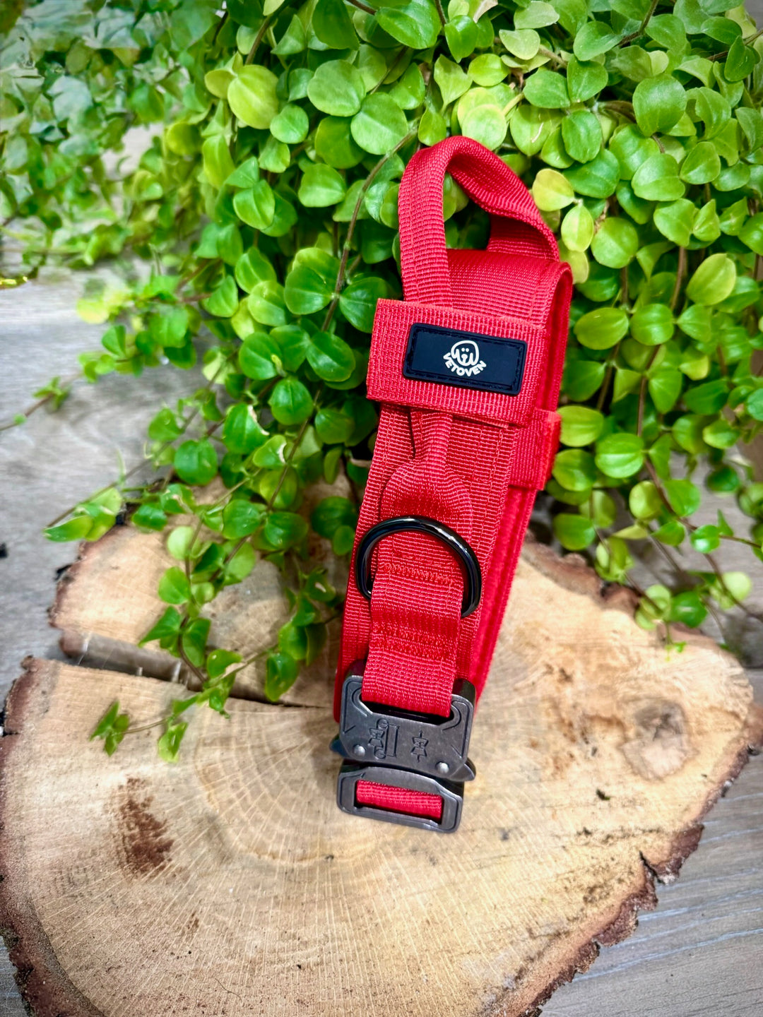 Collar para Perro “Rojo Volcán” – Potencia y Seguridad en Cada Paso