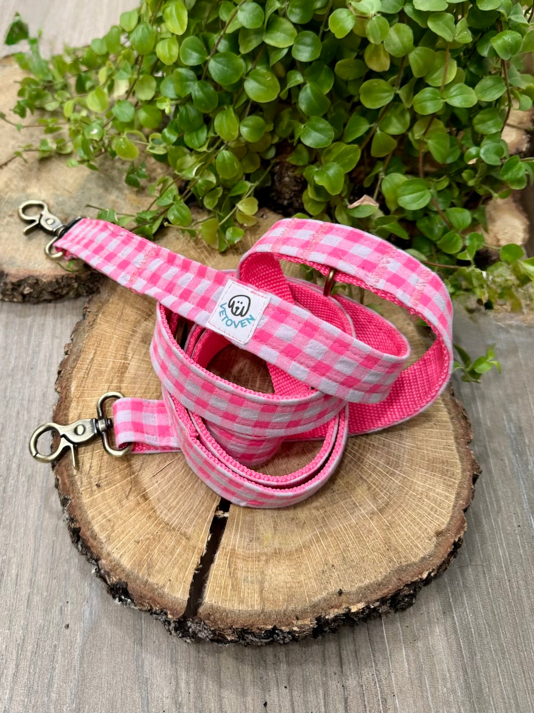 Correa Multiposición para Perros Vichy Neón Pink – Paseos Manos Libres, Ajustable y de Alta Resistencia