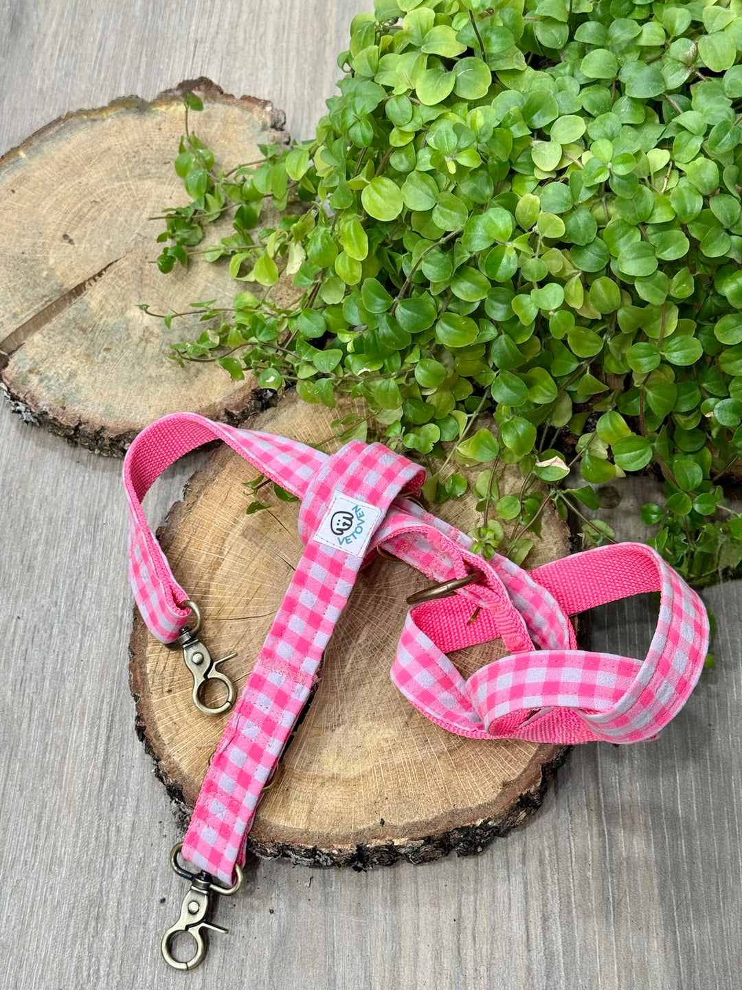 Correa Multiposición para Perros Vichy Neón Pink – Paseos Manos Libres, Ajustable y de Alta Resistencia