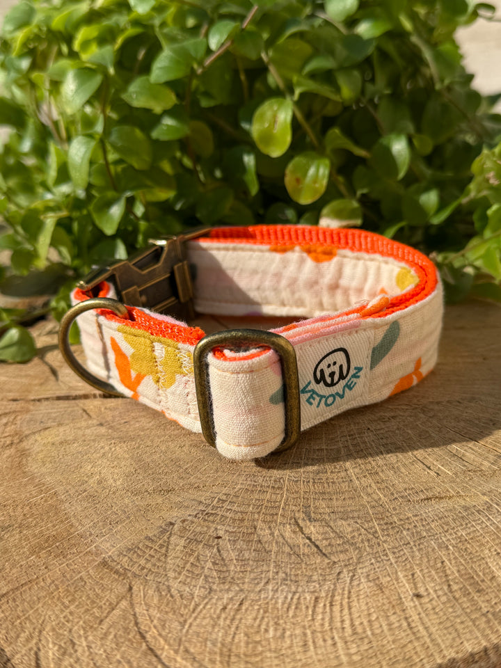 Collar para Perro “Azucena Naranja” – Colección Jardines de Verano