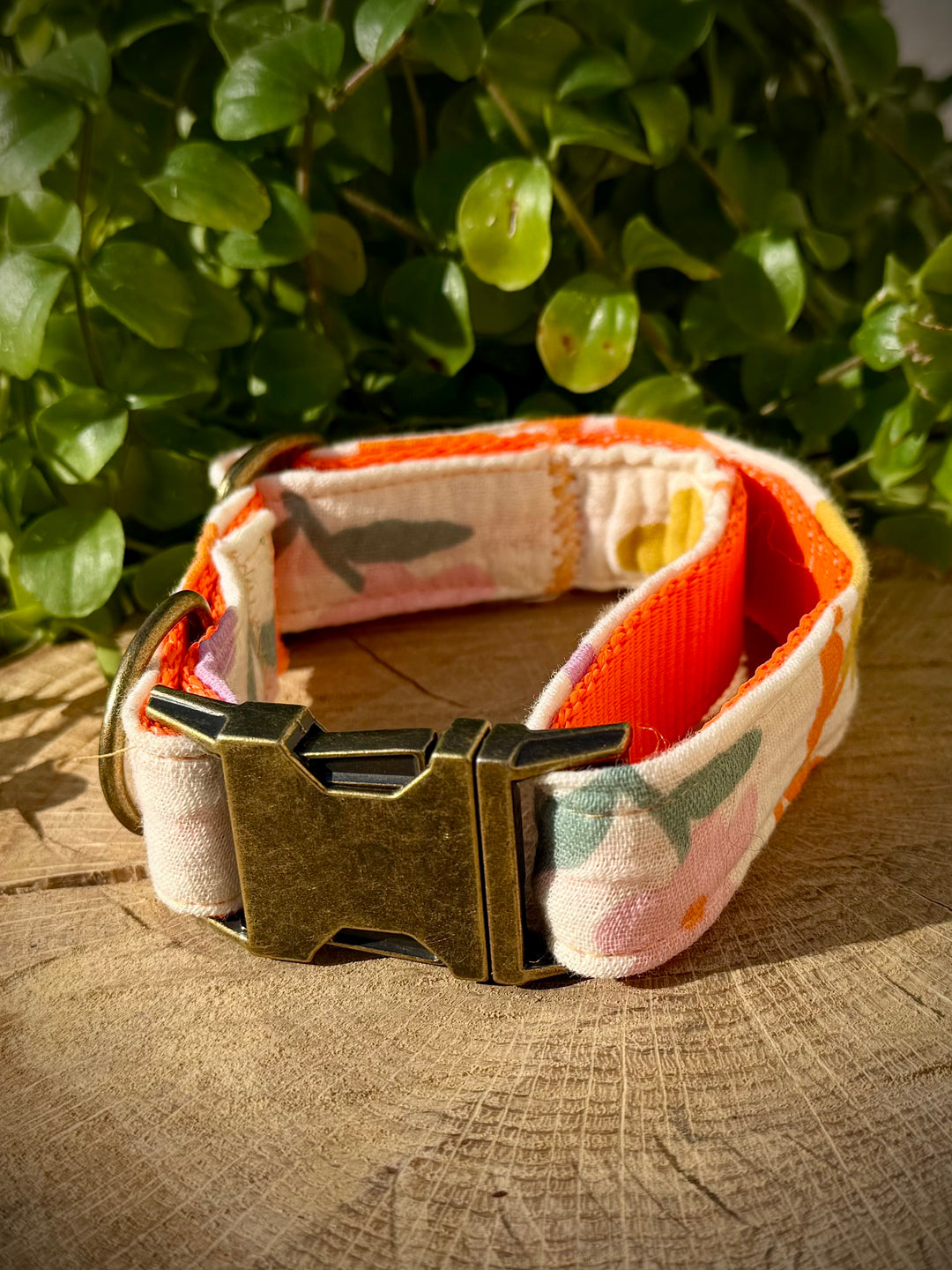 Collar para Perro “Azucena Naranja” – Colección Jardines de Verano