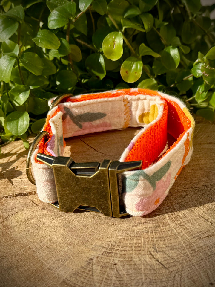 Collar para Perro “Azucena Naranja” – Colección Jardines de Verano