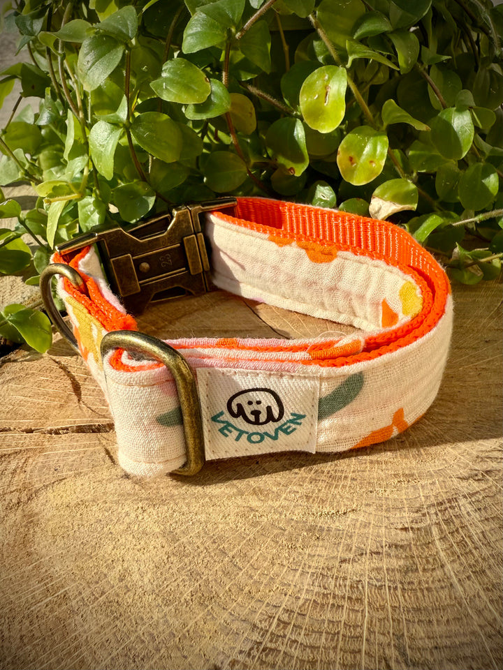 Collar para Perro “Azucena Naranja” – Colección Jardines de Verano