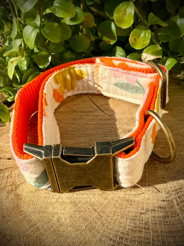 Collar para Perro “Azucena Naranja” – Colección Jardines de Verano