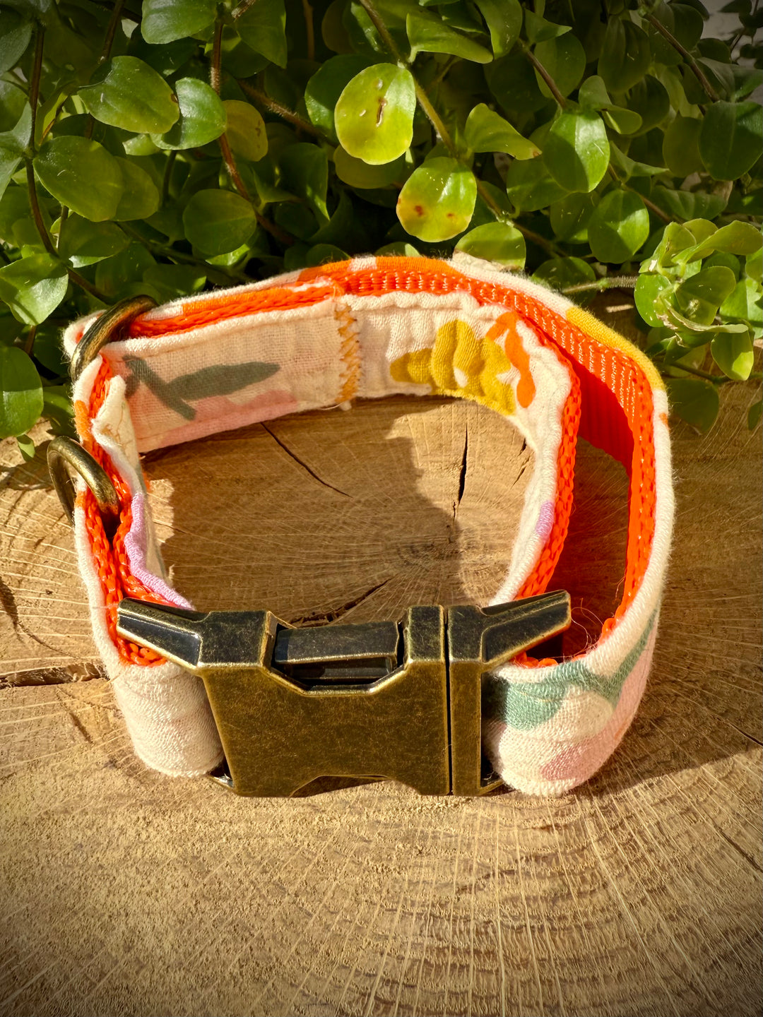 Collar para Perro “Azucena Naranja” – Colección Jardines de Verano