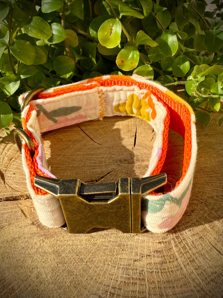 Collar para Perro “Azucena Naranja” – Colección Jardines de Verano