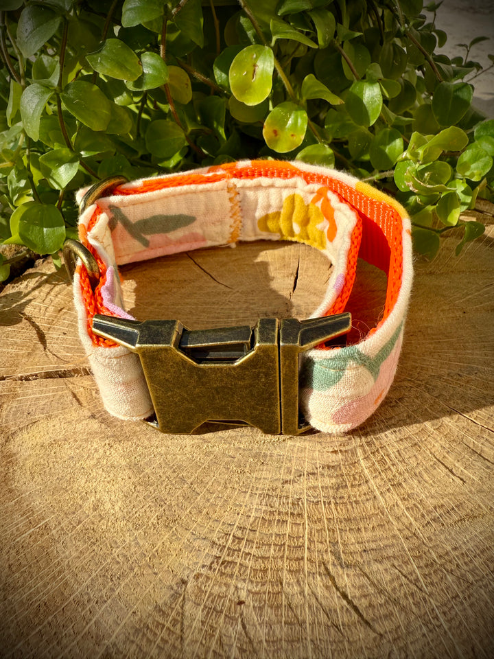 Collar para Perro “Azucena Naranja” – Colección Jardines de Verano