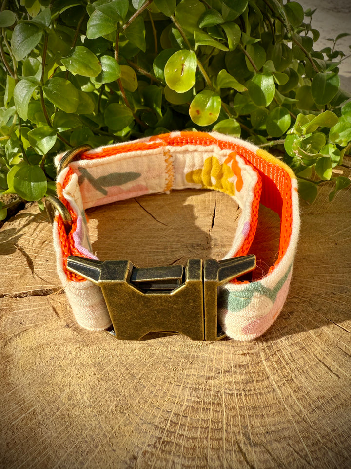 Collar para Perro “Azucena Naranja” – Colección Jardines de Verano