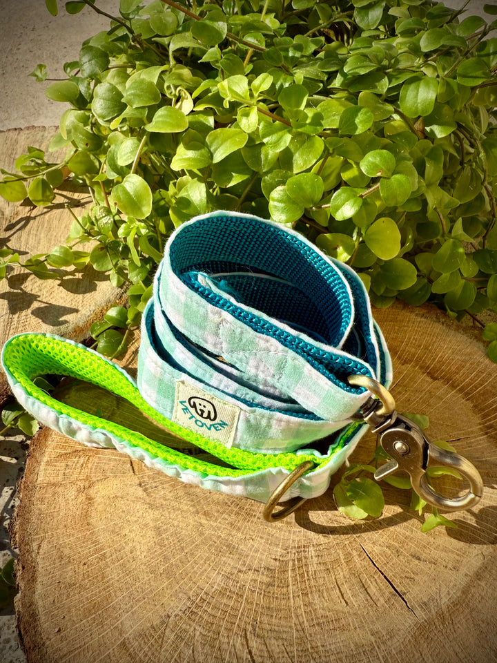 Correa para Perro “Vichy Mar” – Colección Vichy Estilo Fresco y Atemporal