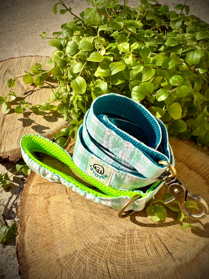 Correa para Perro “Vichy Mar” – Colección Vichy Estilo Fresco y Atemporal