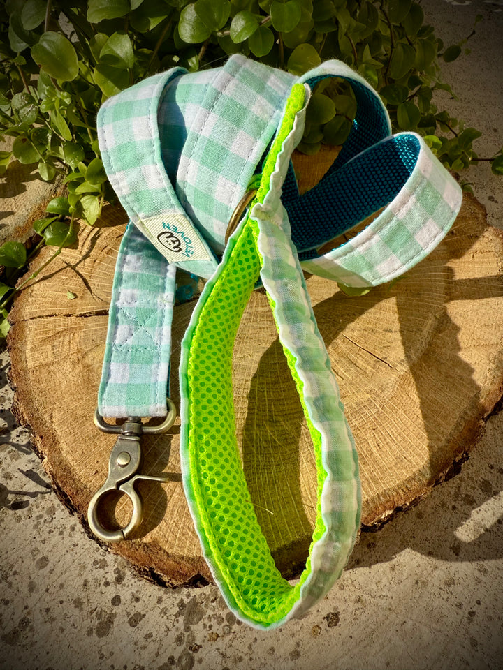 Correa para Perro “Vichy Mar” – Colección Vichy Estilo Fresco y Atemporal