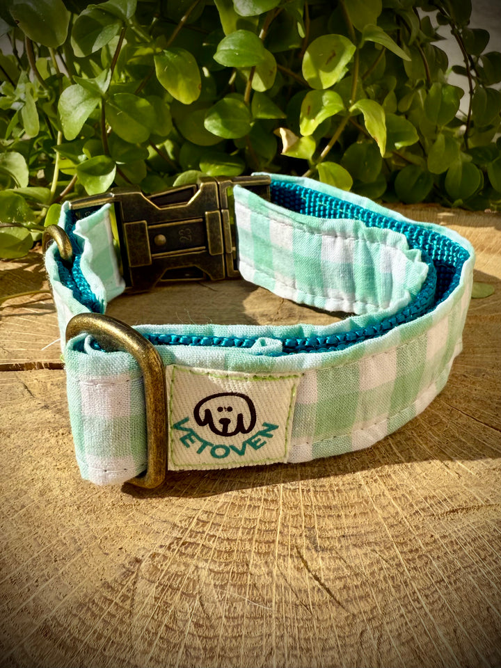 Collar para Perro “ Vichy mar ” – Colección Vichy