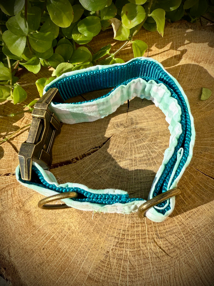 Collar para Perro “ Vichy mar ” – Colección Vichy
