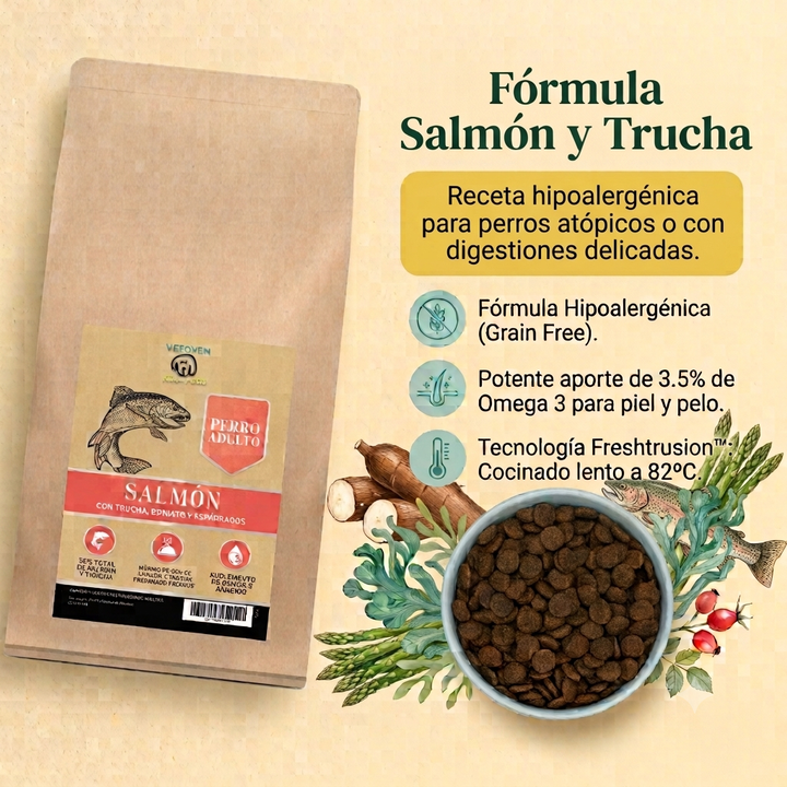 Salmón y Trucha | Pienso Hipoalergénico Piel Sensible