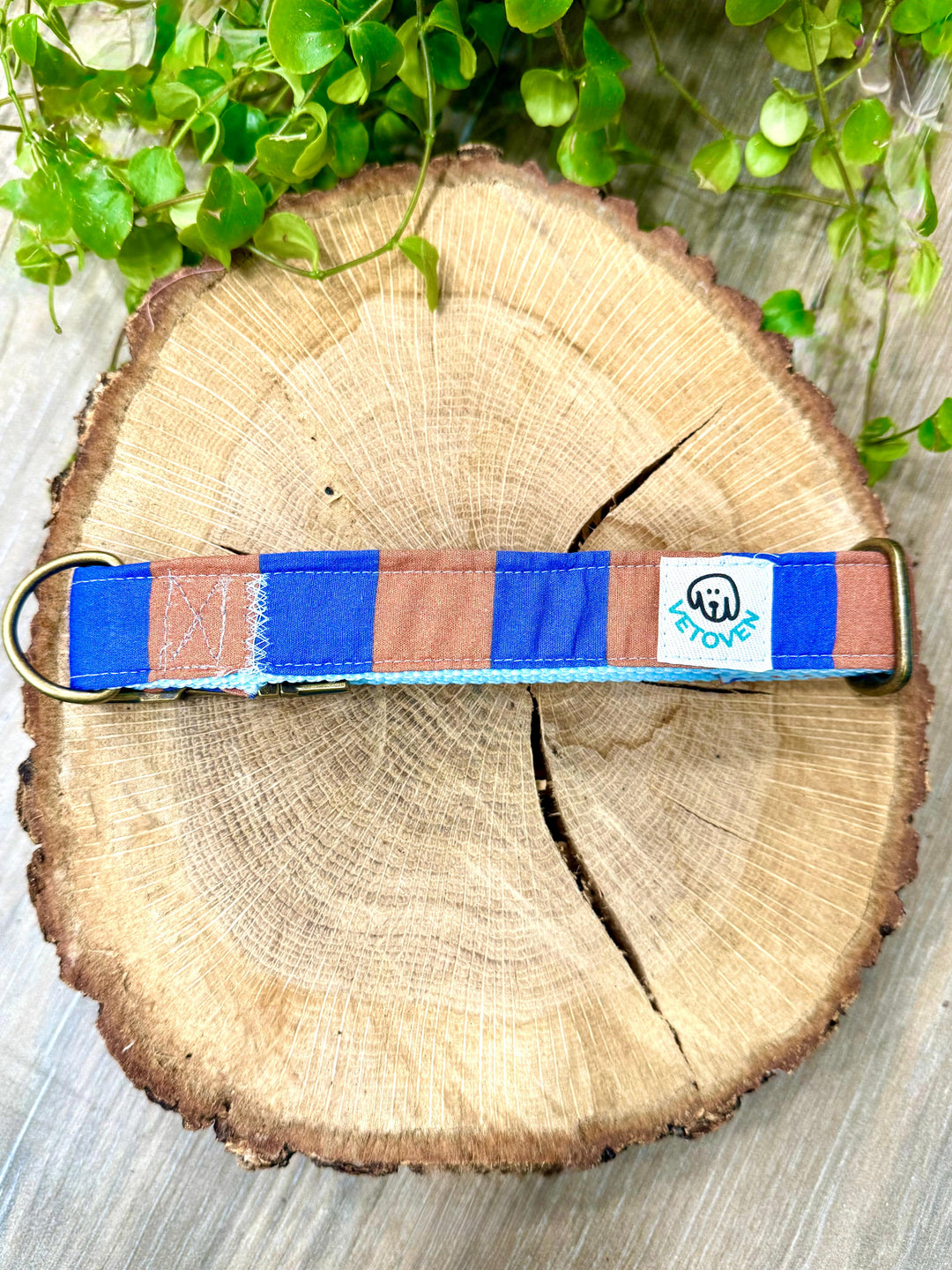 Collar para perro Río Cobalto - natural, elegante y hecho a mano