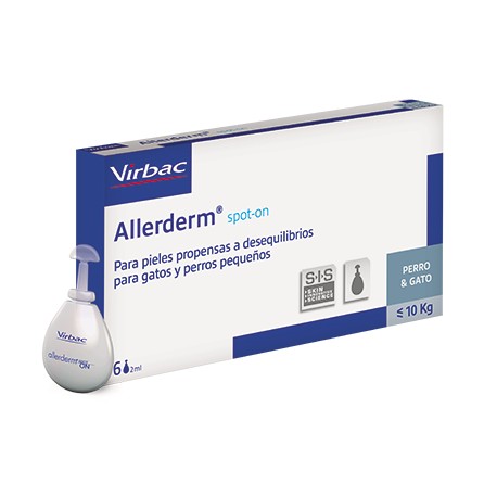Allerderm Spot-On de Virbac – Cuidado Dermatológico para Perros y Gatos – Restaura la Barrera Cutánea y la Hidratación Natural