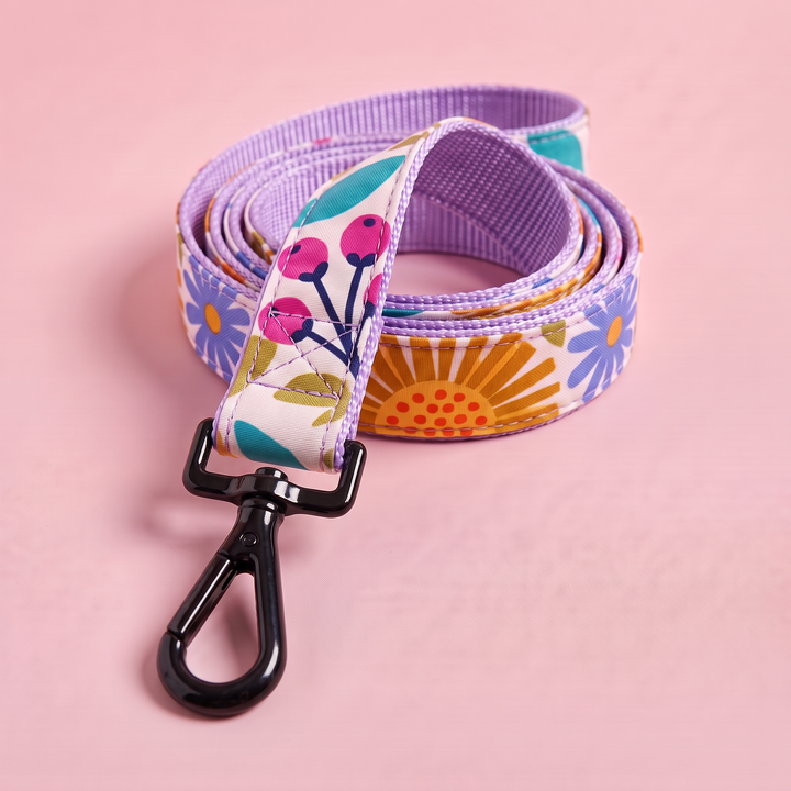 Correa para Perro Artesanal Amapola Pop – detalle del mosquetón