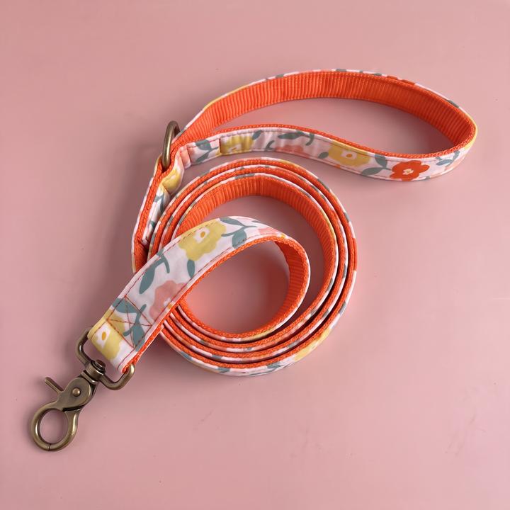 Correa para Perros Azucena Naranja (150 cm) – Colección Jardín de Verano