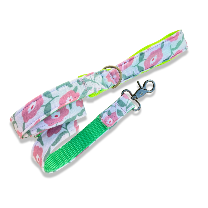 Correa para Perros Jardín de Rosas 🌸 (150 cm) – Colección Jardín de Verano | Hecha a Mano y Diseñada por Veterinarios