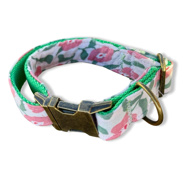 Collar para Perros Jardín de Rosas 🌸 – Colección Jardín de Verano | Hecho a Mano y Diseñado por Veterinarios