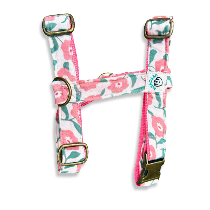 Arnés para Perros Jardín de Rosas 🌸  – Diseño en H | Hecho a Mano y Diseñado por Veterinarios · Colección Jardín de Verano
