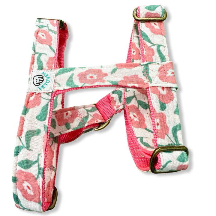Arnés para Perros Jardín de Rosas 🌸  – Diseño en H | Hecho a Mano y Diseñado por Veterinarios · Colección Jardín de Verano