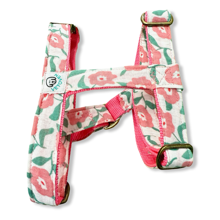 Arnés para Perros Jardín de Rosas 🌸  – Diseño en H | Hecho a Mano y Diseñado por Veterinarios · Colección Jardín de Verano