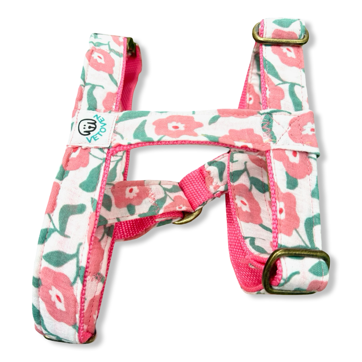 Arnés para Perros Jardín de Rosas 🌸  – Diseño en H | Hecho a Mano y Diseñado por Veterinarios · Colección Jardín de Verano