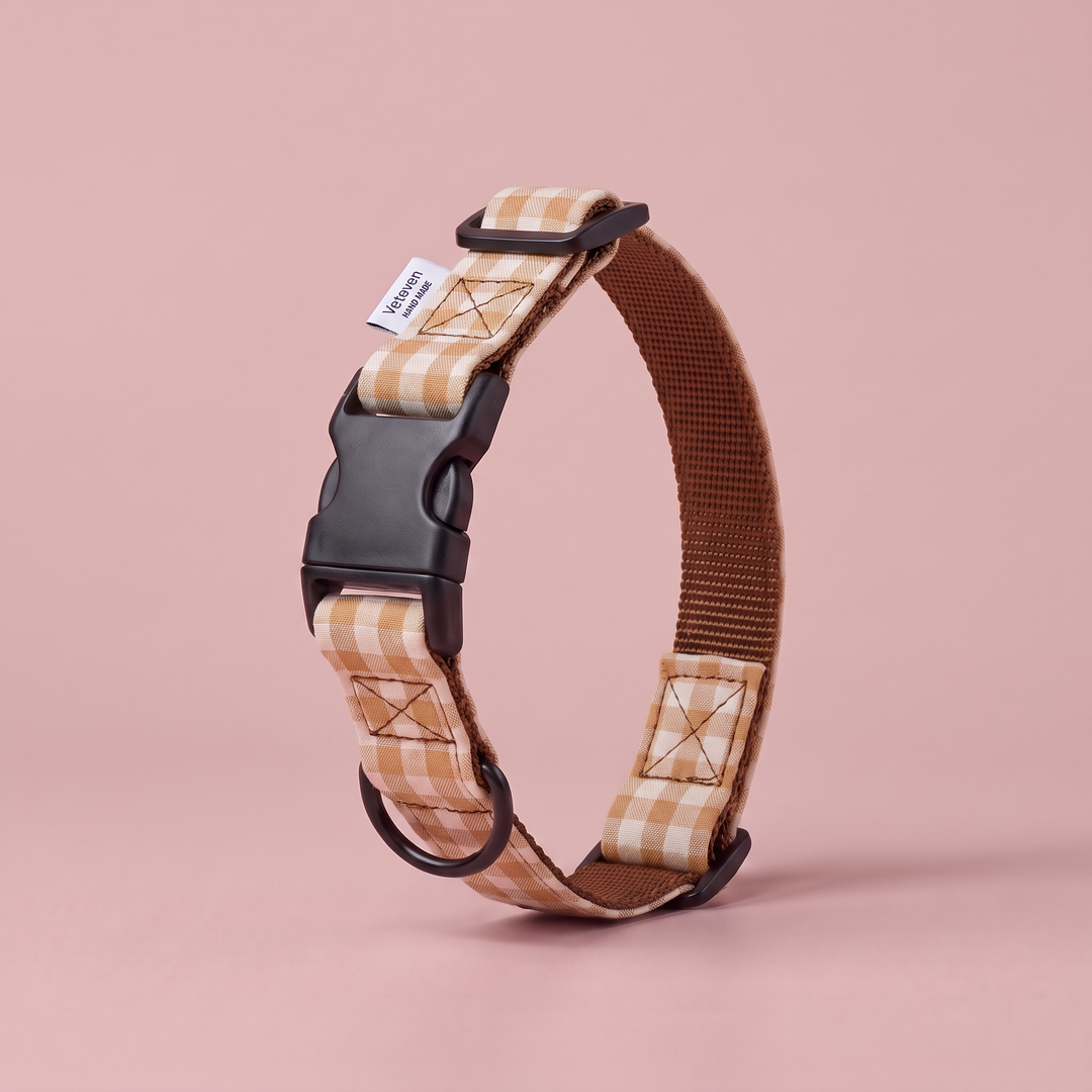 Collar Regulable Vichy Bellota para Perro – cerrado