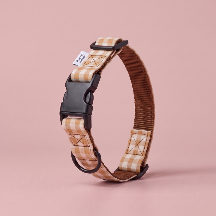 Collar Regulable Vichy Bellota para Perro – cerrado