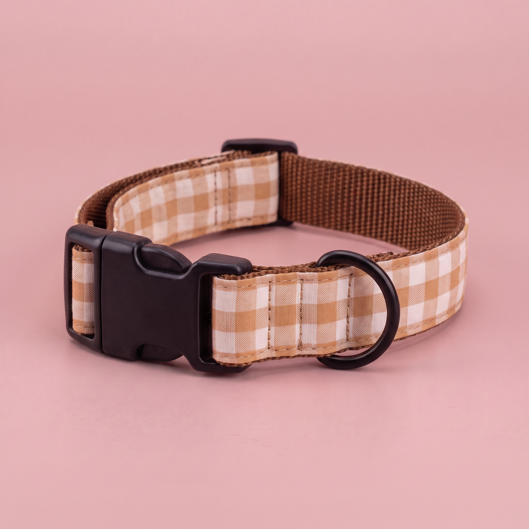 Collar Regulable Vichy Bellota para Perro